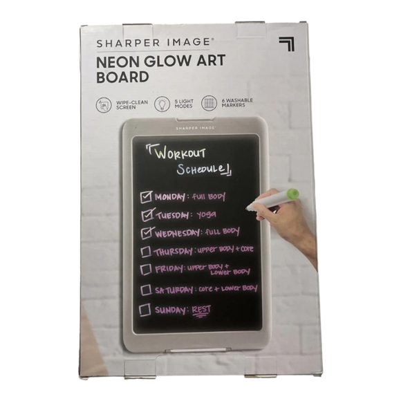 Sharper Image Office Sharper Image Neon Glow Art Board W 6 Washable